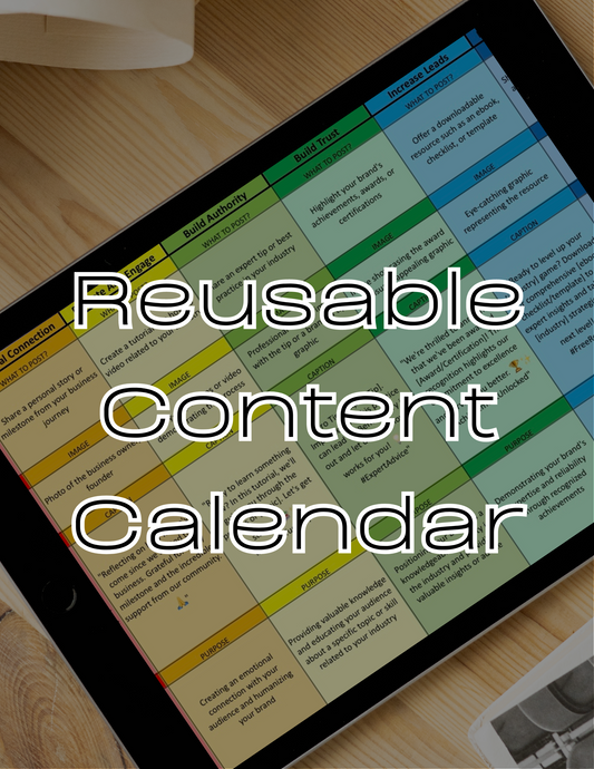 Reusable Content Calendar